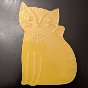 Danica Studio Yellow Ceramic Cat Trivet